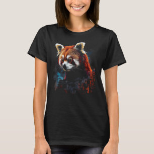 Red Panda Lover Artwork Animal Motif Red Panda T-Shirt