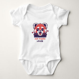 Red Panda Lover Baby Bodysuit