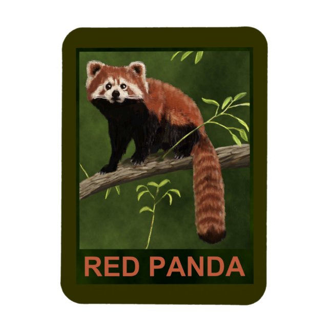 Red Panda Magnet (Vertical)