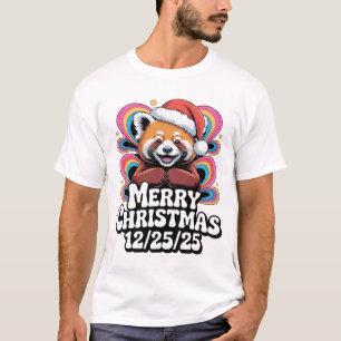 Red Panda Merry Christmas 12/25/25 T-Shirt
