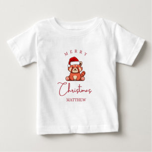 Red panda: Merry Christmas Matthew Baby T-Shirt