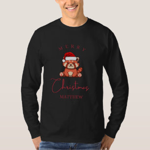 Red panda: Merry Christmas Matthew T-Shirt