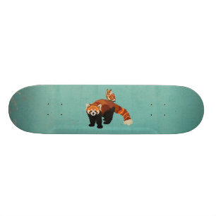 Red Panda & Owl Skateboard