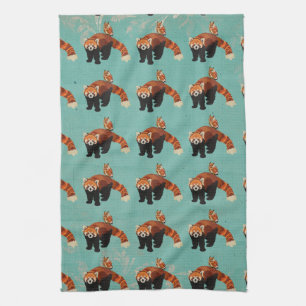 Red Panda & Owl Towel