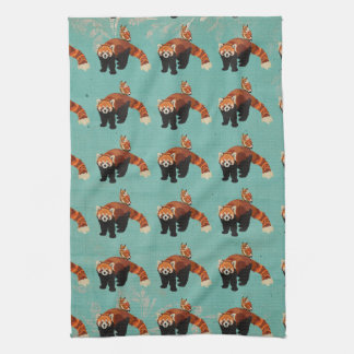 Red Panda & Owl Towel