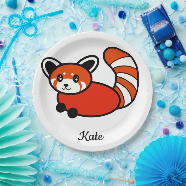 Red Panda Paper Plate (Party)