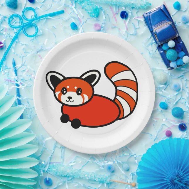Red Panda Paper Plate (Party)