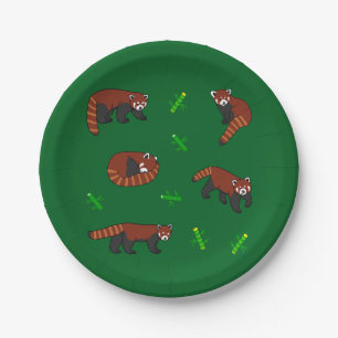 Red Panda Paper Plate