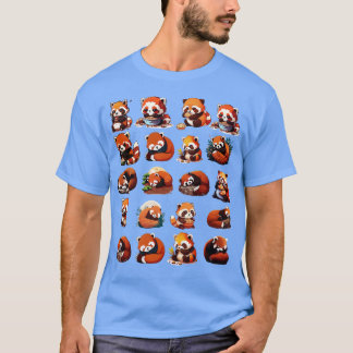 Red Panda Pattern 2023 T-Shirt