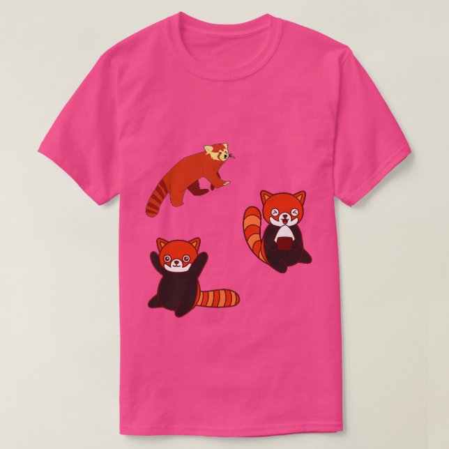 Red Panda Pattern Pack T-Shirt (Design Front)