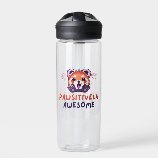 Red Panda Pawsitively Awesome Water Bottle (Front)