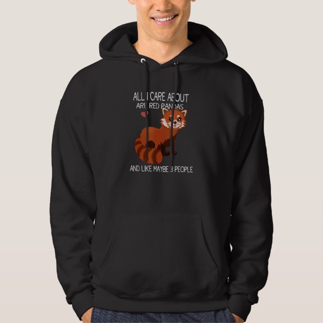 Red Panda  Quote Cute  Cool Red Panda Hoodie (Front)