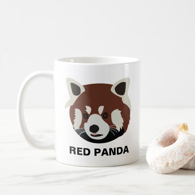 Red Panda Racoon Red Panda Coffee Mug (With Donut)