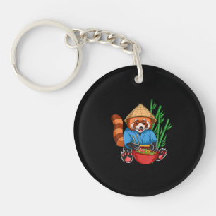 Red Panda Ramen Cook Men Women Kids Ramen Gift Key Ring