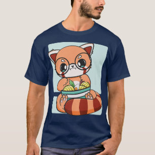 Red Panda Ramen I Love Ramen Japanese Noodles 2757 T-Shirt