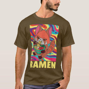 Red Panda Ramen Noodle Japan Cuisine Japanese Asia T-Shirt