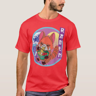 Red Panda Ramen Noodle Japan Cuisine Japanese Asia T-Shirt