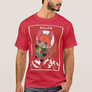 Red panda ramen noodle japan cuisine japanese asia T-Shirt