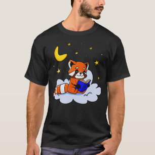 Red Panda Reading Book T-Shirt