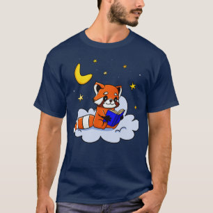 Red Panda Reading Book T-Shirt