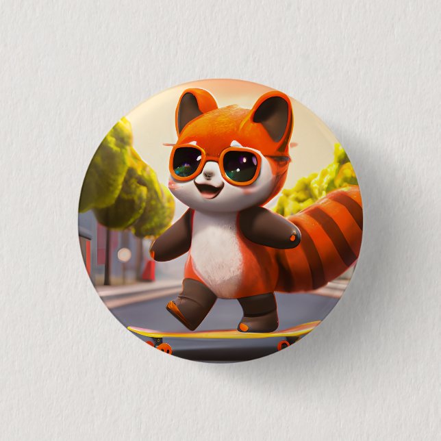 Red Panda Rides    3 Cm Round Badge (Front)