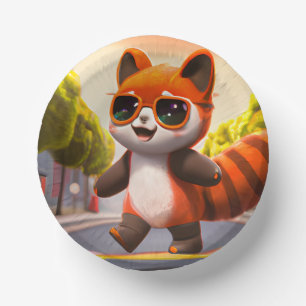 Red Panda Rides    Paper Plate