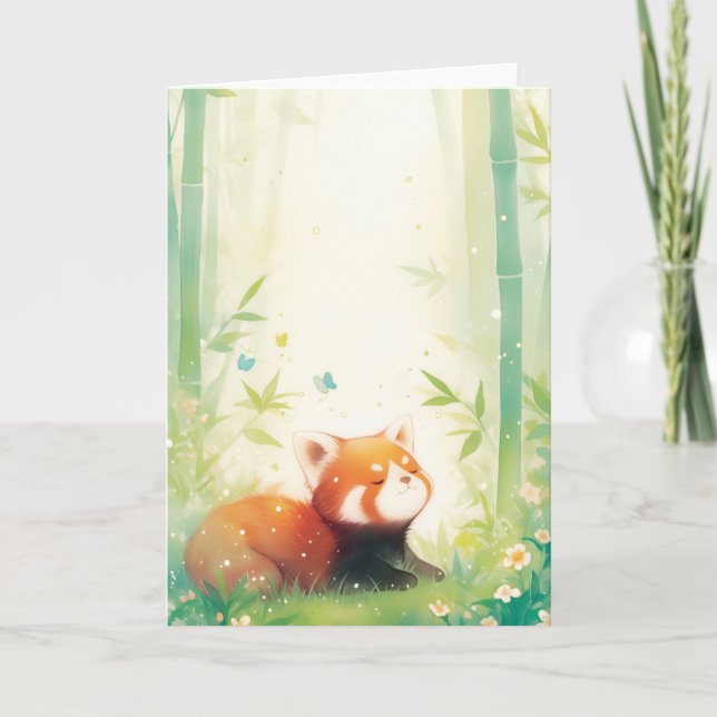 Red Panda Sanctuary Card (Front)