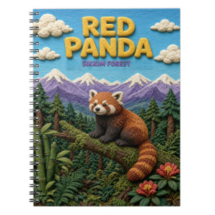 Red Panda Sikkim Forest Modern KlayKoo Notebook