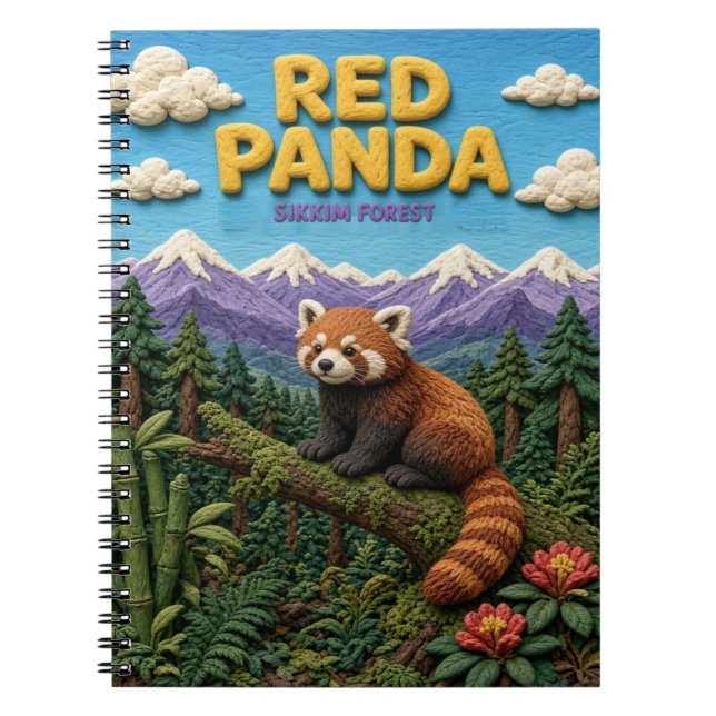 Red Panda Sikkim Forest Modern KlayKoo Notebook (Front)