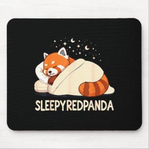 Red Panda Sleep Pajamas  Mouse Pad