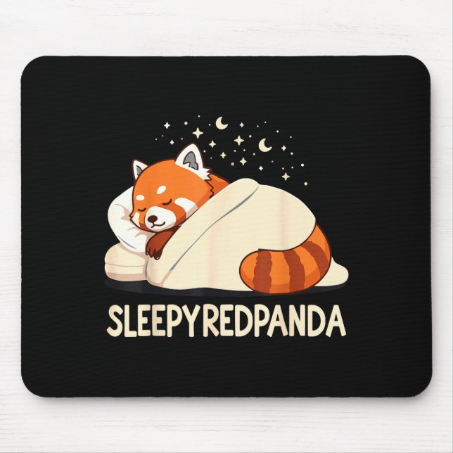 Red Panda Sleep Pajamas  Mouse Pad (Front)