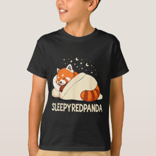 Red Panda Sleep Pajamas T-Shirt