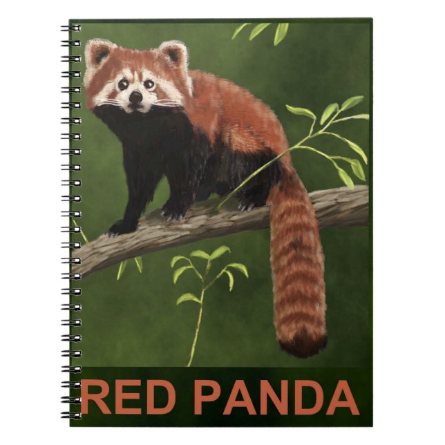 Red Panda Spiral Notebook (Front)