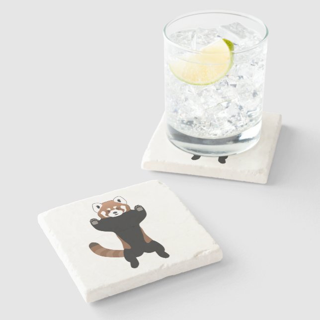 Red Panda  Stone Coaster (Side)