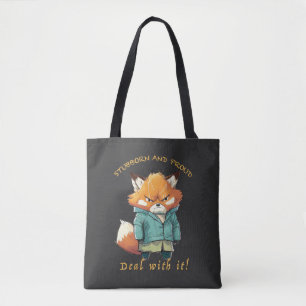 Red Panda Stubborn Deal With It Cute Adorable Fun Tote Bag