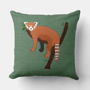Red Panda Throw Pillow