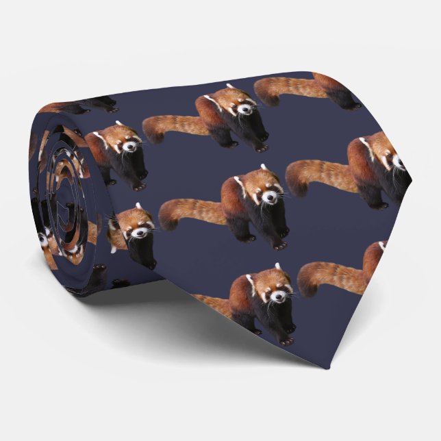 Red Panda Tie (Rolled)