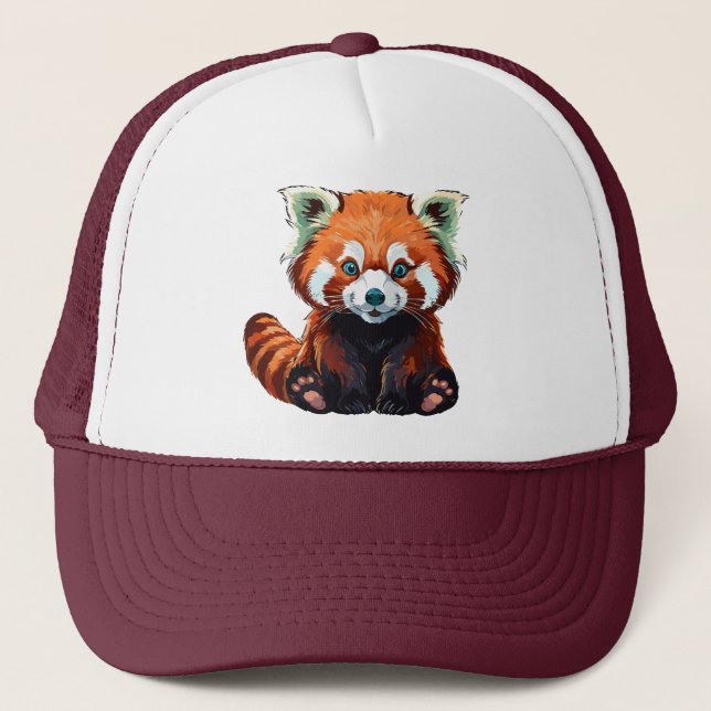 Red panda trucker hat (Front)