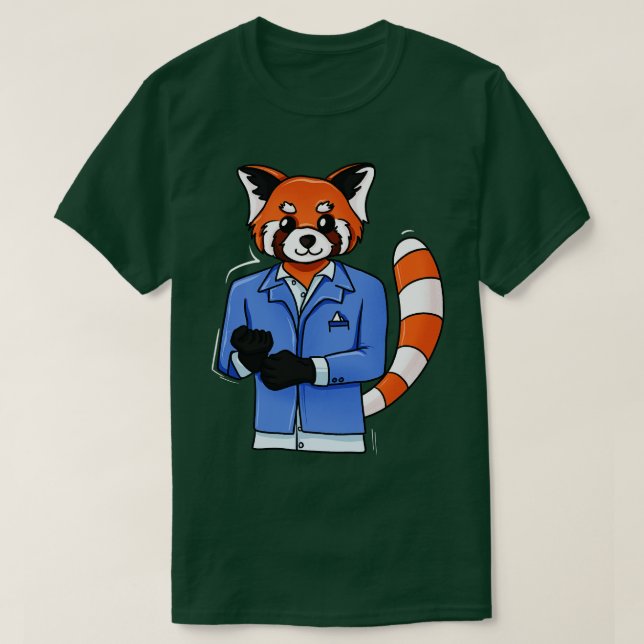 Red Panda Tuxedo T-Shirt (Design Front)
