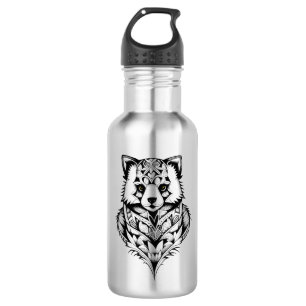 Red Panda Wild Animal Nature Illustration Art Tatt 532 Ml Water Bottle