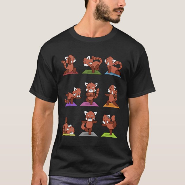 Red Panda Yoga _1  T-Shirt (Front)