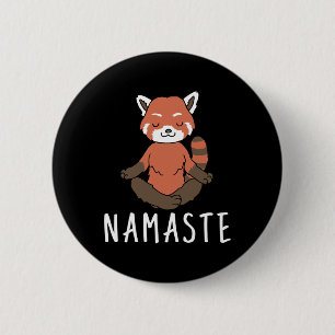 Red Panda Yoga 6 Cm Round Badge