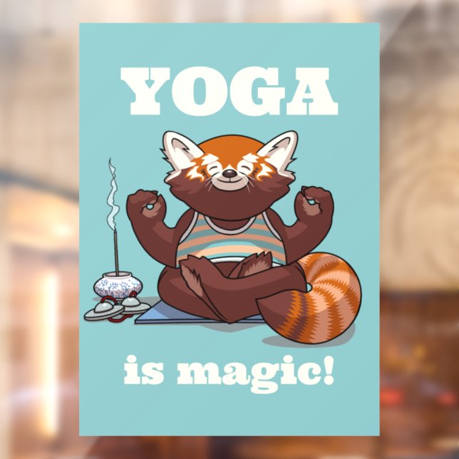 Red Panda Yoga Is Magic! Animal Meditation Artwork (Sheet 2)