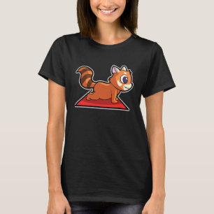 Red Panda Yoga Poses Sport Gymnastics Ohm Heartbea T-Shirt