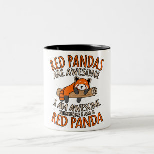 Red Pandas Are Awesome Cute Pet Animal Panda Lover Two-Tone Coffee Mug