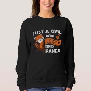 Red Pandas Girl Love Red Panda Kawaii Cute Animals Sweatshirt