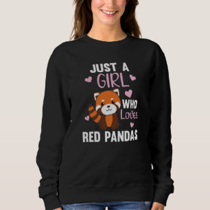 Red Pandas Girl Love Red Panda Kawaii Cute Animals Sweatshirt