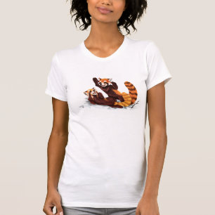 Red Pandas playing in the snow T-Shirt