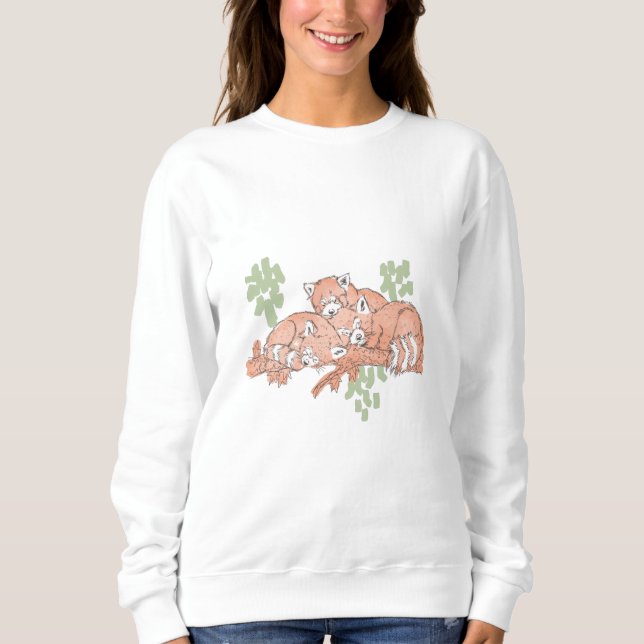 RED PANDAS SLEEPING SWEATSHIRT (Front)