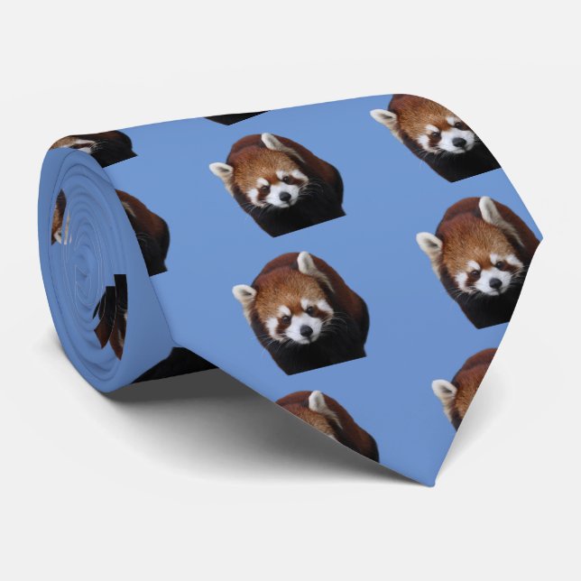 Red Pandas Tie (Rolled)